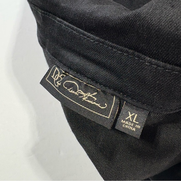 DG2 Diane Gilman Black Denim Jacket Size XL Trucker Style Stretch Pockets - Picture 5 of 9